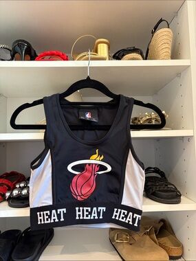NBA Black Tank Top with Classic NBA Logo MIAMI HEATS size S